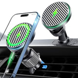 For 15W Magsafe Car Charger Fast Charging Automotive Ultra Magnetic Car Phone Holder Dashboard Vent Wireless Car Charger Fits For Iphone 15 14 13 12 Pro Max Android Smartphone