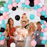 50'S Theme Party Decorations Sock Hop - 50S Party Decorations For Adults Music Themed Party With Music Note Balloons, Disco Ball Balloons Decorations, Unique Design 50S Backdrop For Birthday Decor