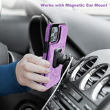 Mandala Pattern PU Leather Wallet Case for iPhone 14 Pro Max with Card Holder and Double Buttons, 6.7 Inch, Purple