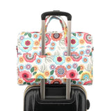 Muti-Pockets Laptop Sleeve Case Bag,Rebound Bubble Cushioned Laptop Shoulder Bag Fits Laptop 15.6 Inch-16 Inch (Red Flower)