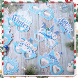 24pc Winter Paper Snowflake Glasses Party Favors Photo Booth Props