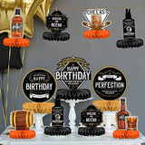 Whiskey Pattern Birthday Party Decorations For Men Aged To Perfection