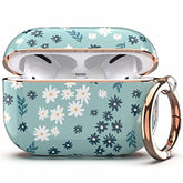 AirPods Pro 2019 Case with Flower Pattern, Protective Hard Case with Clip, Compatible with Wireless Chargers