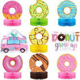 9 Pcs Donut Grow Up Honeycomb Centerpieces For Donut Birthday Party De