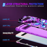 Compatible With Galaxy S10 Case,Glow In The Dark Three Layer Heavy Duty Sturdy Shockproof Full Body Protective Cover Case For Samsung Galaxy S10,All Butterfly