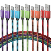 Usb C Cable 10Ft 5-Pack Type C Charging Cable, Usb A To Usb C Charging Nylon Braided Charge Cord For Samsung Galaxy S20 S10 S9, A11 A20, Note 10 9 8, Usb Type C Charger