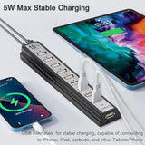 Powered Usb Hub 2.0, 10-Port Usb Hub Usb Extender Splitter (Support Smart Char