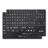 2Pcs English Keyboard Stickers,English Keyboard Replacement Sticker With Black