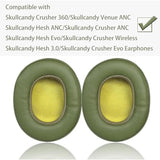 Replacement Ear Pads Are Compatible With Skullcandy Hesh3/Hesh Anc Headphones. Hesh3 Earpads Cushions With Protein Leather And Memory Foam (Military Green)