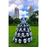 Halloween 4D Skull Foil Balloon 43" Helium Mylar Balloons for Halloween Party Decoration