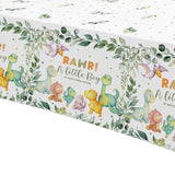 Dinosaur Baby Shower Decorations Tablecloth, 3 Pack Disposable Dino Theme Baby Boy Party Tablecover Supplies, 86In X 55In