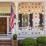 Patriotic Star Garland Banner Streamers Red White And Blue - 59 Ft 6 Strands - Patriotic Decorations For 4Th Of July, Independence Day, Labor Day, Veterans Day, Memorial Day