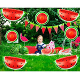 10Pcs Large Watermelon Foil Balloons, Cartoon Fruit Balloons For Watermelon Party Decorations, Summer Themed Birthday, Baby Shower, Wedding Party Decoration Supplies