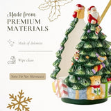 Christmas Tree Figural Napkin Holder, Holiday Organizer For Dining Table, Kitchen - Beautiful Ceramic Storage & Festive Table Accessory - Christmas Celebrations & Home Decoration