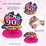 9 Pieces 90'S Retro Party Supplies Kit 90'S Retro Honeycomb Centerpiec