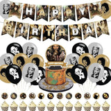 The Lord Of The Rings Party Decorations,Fellowship Of The Ring Birthday Party Supplies Includes Banner- Cake Topper - 12 Cupcake Toppers - 18 Balloons