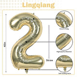 Champagne Gold 21St Birthday Balloons For Her, 40In Light Gold Foil Number 21 Balloons For Boys Girls, Birthday Party Balloons Numbers 2 And 1 For Women Men 12Th 21St Anniversary Decorations Supplies