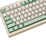 Pbt Bamboo Forest Keycaps For Mechanical Keyboard 60% 65% 75% Cherry Profile Green White Keycaps Dye Sub Custom Gaming Keyboard Keycaps For Gateron Mx Switches With Key Cap Puller