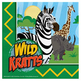 Officially Licensed Wild Kratts Birthday Party Supplies - Pack Of 32 Napkins - Wild Kratts Party Supplies - Birthday Decorations - 6.5In X 6.5In Paper Napkins