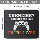 Extra Lives Funny Video Game Mouse Mat - 9.5 Inch Gaming Mousepads Gamer Mouse Pad Men Teen Boys Gifts - Funny Gamer Gifts