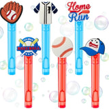 Baseball Party Favors, 24Pcs Baseball Themed Mini Bubble Wands For Kids Bubbles Bulk With Detachable Topper (6 Styles), Birthday Gift Classroom Prizes Girl Boys Sports Goody Bag Stuffer Supply