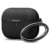 Spigen Urban Fit Designed for AirPods Pro Case (2019) Premium Fabric Cover with Carabiner - Black