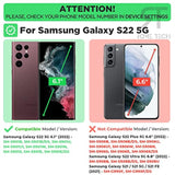 Designed For Samsung Galaxy S22 Case With Belt Clip Holster - Kickstand Cover Phone Case - Black