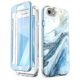 i-Blason Cosmo Series iPhone SE 2020/7/8 Case, Stylish Blue Bumper with Built-in Screen Protector