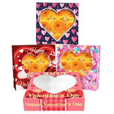 Auto-Pop Up Valentine 12Pcs Pie Boxes 10X10X2.5 Inches Easy Assemble Macaroon Cookie Bakery Boxes With Window For Valentine'S Day