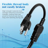 3 Prong 1 To 3 Outlet Power Cord Splitter Cord, 1.6Ft 16Awg 10A/1250W, Nema 5-15P To 3X Nema 5-15R Y Style 3-Outlet Extension Cord For Home, Room, Office (Black)