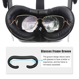 Facial Interface Bracket & PU Leather Foam Face Cover Pad Replacement & Anti-Leakage Nose Pad & Protective Lens Cover Comfort Set for Valve Index