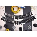Miss To Mrs Classy & Sassy Bachelorette Black & Silver Party Pack - Bachelorette Party Decorations, Favors And Supplies