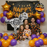 Halloween Skeleton Dinosaur Balloon Kit: T-Rex Foil Balloons, 15-Piece Set