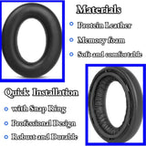 Momentum 4 Earpads Ear Cushions Compatible With Sennheiser Momentum 4 Wireless Headphones Protein Leather Replacement Ear Pads Headband Protective Pads (Black)