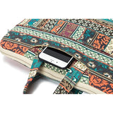 New Bohemian 360° Protective Water Resistant Canvas Laptop Shoulder Messenger Sleeve Briefcase Case Bag For Macbook Air 13 Inch,Ipad Pro 13 Inch,Macbook Pro14 Inch And 13 Inch-14 Inch Laptop