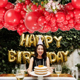 114Pcs Red Balloons Different Sizes, 18 12 10 5 Inch Red Latex Balloons Garland Arch Kit For Graduation Birthday Wedding Valentine'S Day Christmas Party Decor