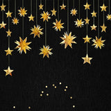 Gold 3D Star Garland β Metallic Hanging Banner for Birthday, Wedding, Eid & Holiday Decor
