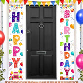 Colorful Rainbow Happy Birthday Banner – Party Decoration for Kids, Indoors & Outdoors