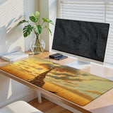 Cute Giraffe Gaming Mouse Pad, 31.5"×11.8" Extended Desktop Mouse Pads For Keyboard Laptop Computer, Large Desk Mat With Stitched Edges For Work Office Desk Decor (Sunset Giraffe)