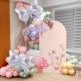 Dusty Green Purple Pink Balloon Arch Kit, Fairy Wildflower Balloons Pastel Pink Lavender Green Balloons For Girls First Fairtale Birthday Bridal Baby Shower Wedding Spring Garden Tea Party Decorations