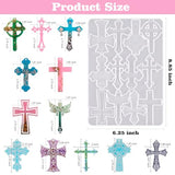 Cross Resin Molds,12 Cavity Epoxy Resin Cross Molds Silicone Molds For Keychain Diy Craft Necklace Jewelry Pendant Making Halloween Gifts