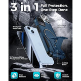 3 in 1 iPhone 14 Case with Blue Privacy Screen Protector