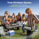 Portable Speakers Bluetooth Wireless, 90W Max Loud Outdoor Speaker with 50W Deep Bass, Boombox Sound, IPX6 Waterproof, 40H, EQ, Dual Pairing,
