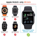 2-Pack For Apple Watch Series 8/7/6/5/4/Series Se/Se 2 40Mm All-Around Screen Protector Case, Tempered Glass Screen Protector Case Ultra-Thin For Iwatch 40Mm Protection Cover - Black