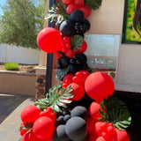 Red And Black Balloons, Black And Red Balloons Garland Arch Kit With Different Size For Birthday, New Years, Bbq Casino, Graduation And Anniversary Decorations Supplies