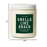 Smells Like Draco Soy Wax Candle - Mahogany Apple Scented - Wizarding World Gift - 8 Oz Jar Candle