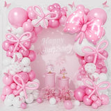 166pcs Pink Bow Balloon Arch Kit for Wedding, Baby Shower & Bachelorette Parties