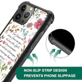 Case For Iphone 16 Pro Max W Bible Verses Floral Inspirational Pattern Design Case For Women Girls Men Soft Tpu Bumper Hard Pc Back Anti-Fall Shockproof Protective Slim Cover