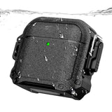 Locking Case For Airpods 4Th Generation - Waterproof, Shockproof, Rugged Full Body Case For Airpods 4Th Generation - With Carabiner Clip, With Cleaning Kit-Black