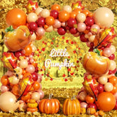 Fall Balloon Arch Kit: Orange, Burgundy, Rose Gold - Pumpkin & Leaf Decor